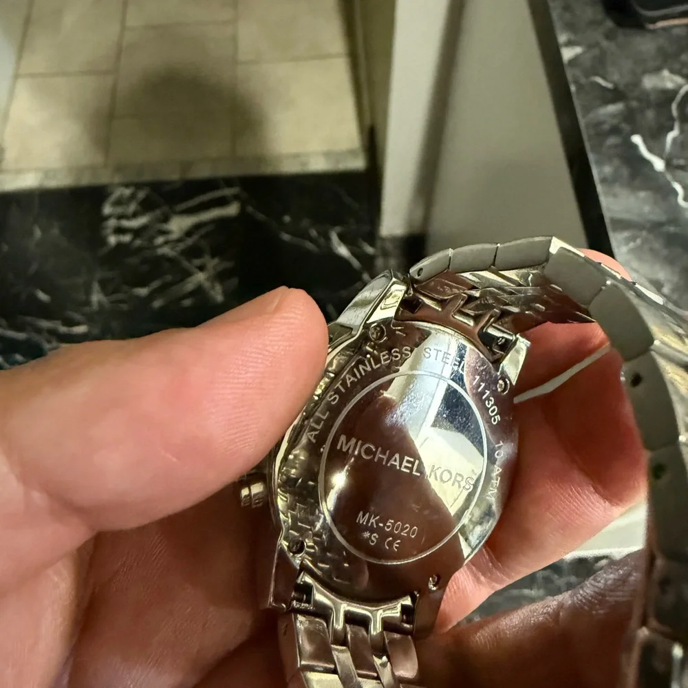 Michael Kors Metallic Silver Chronograph Watch - Picture 4 of 6